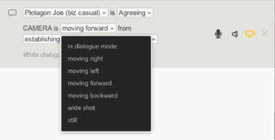 Image showing how to control the camera motion.