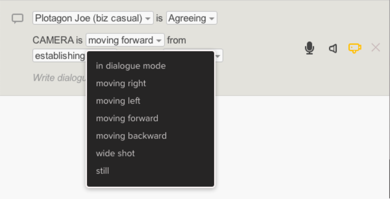 , Advanced visual effects: camera controls & images