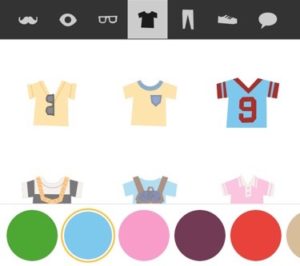 Image of some shirts in the character creator. Some of them are grayed out.