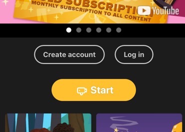 Image of the Plotagon Story welcome screen.