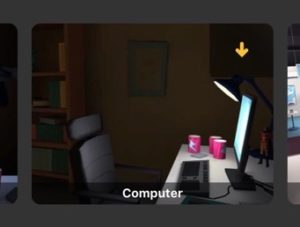 Image showing a scene with an arrow indicating it needs to be downloaded.