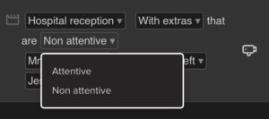 Image showing how to set extra characters as either attentive or non-attentive.